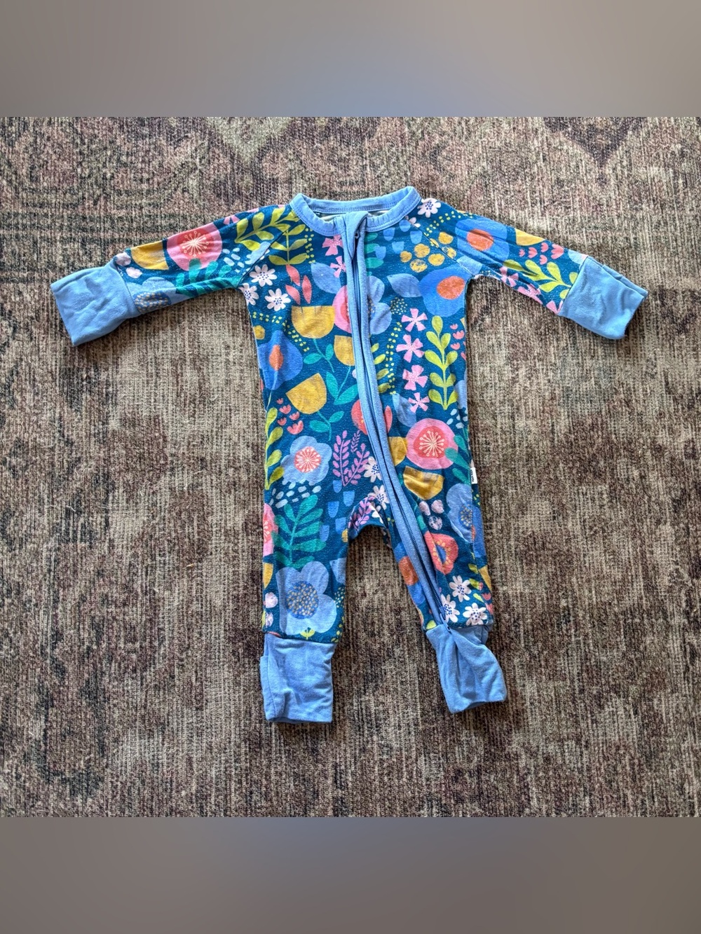 Little Sleepies Floral Folk Sleeper PREEMIE